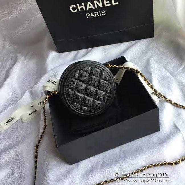 香奈兒CHANEL 81599 2018新款餅狀菱格復古盒子鏈條包 DSC1768
